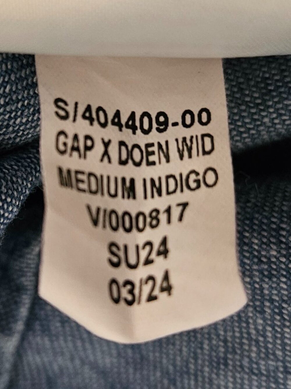 GAP x Doen Denim Trouser Pants Jeans 31 / 12 Blue Raw Hem Flowy Wide Leg - Picture 10 of 13